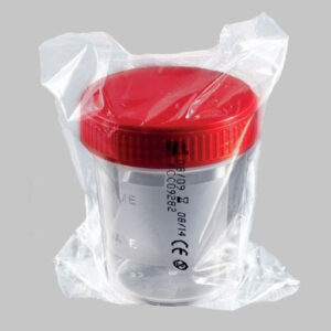 CONTENEDOR ORINA 120 ml TAPA ROJA EMBOLSADA C/250