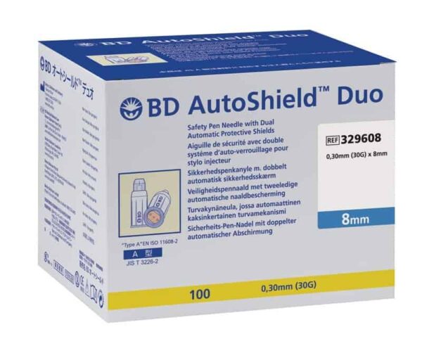 AGUJA PLUMA INSULINA AUTOSHIELD DUO 0 38X8mm C/100