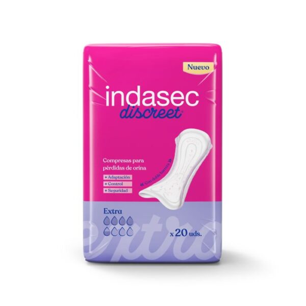 COMPRESAS FEMENINAS INDASEC DISCREET EXTRA 20u