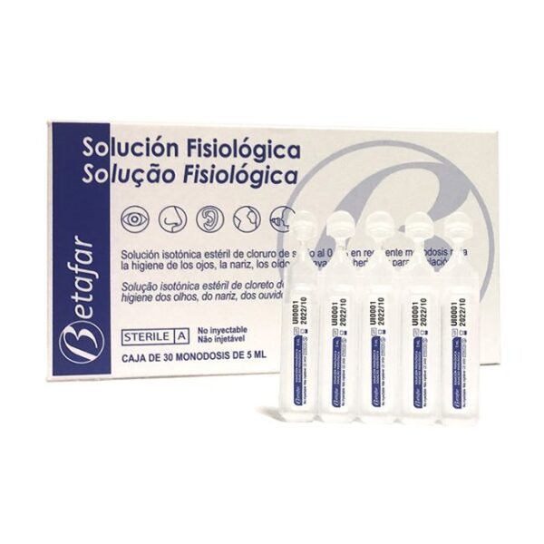 SUERO FISIOLÓGICO MONODOSIS BETAFAR 5ML  C/30